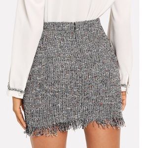 Skirts - FRAYED TWEED SKIRT Skirts - FRAYED TWEED SKIRT